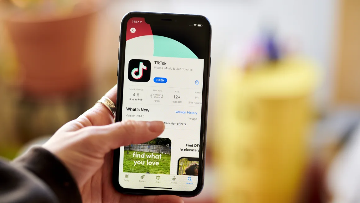 The TikTok application for download in the Apple App store on a smartphone arranged in the Brooklyn borough of New York, US, on Thursday, March 9, 2023